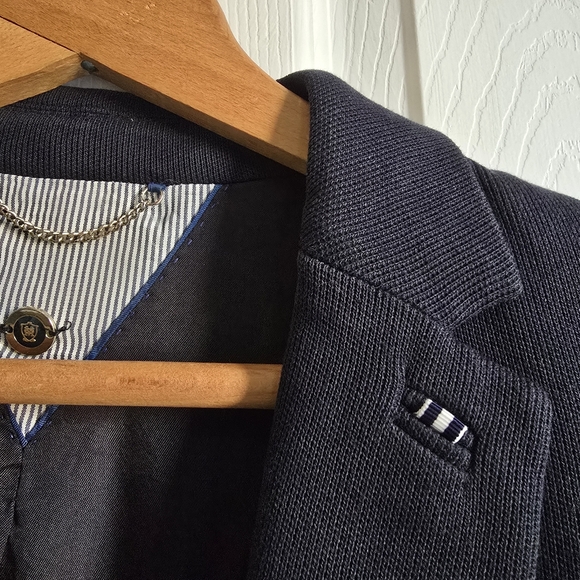 🎃20%OFF🎃 Massimo Dutti Classic Blazer Dark Navy Blue - Picture 4 of 13